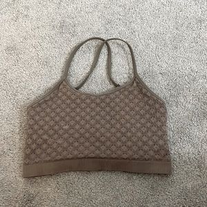 Tan cropped tank top